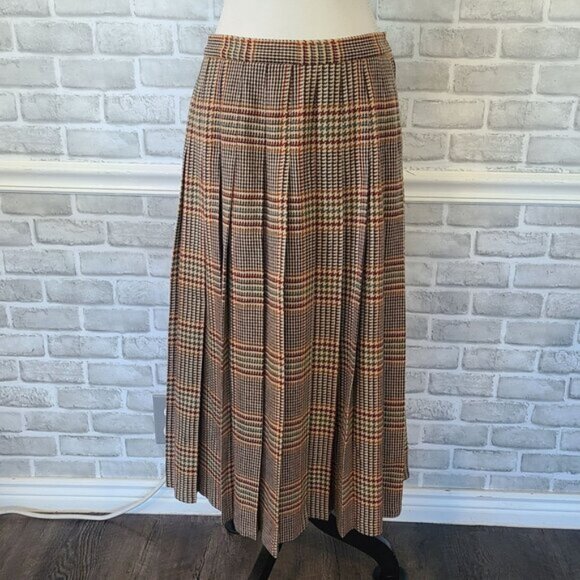Vintage Pendleton Wool Pleated Skirt Tartan Plaid Acadamia Preppy Gilmore 12 - Picture 7 of 8